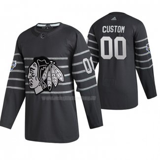 Maglia Hockey 2020 All Star Chicago Blackhawks Personalizzate Autentico Gris
