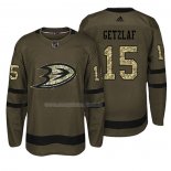 Maglia Hockey Anaheim Ducks Ryan Getzlaf Salute To Service Verde Militare