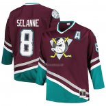 Maglia Hockey Anaheim Ducks Teemu Selanne Mitchell & Ness Big & Tall Blue Line Viola