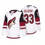 Maglia Hockey Arizona Coyotes Alex Goligoski 2018 Season Centennial Patch Team Road Bianco