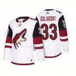Maglia Hockey Arizona Coyotes Alex Goligoski 2018 Season Centennial Patch Team Road Bianco