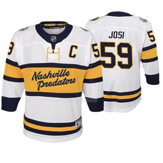 Maglia Hockey Bambino Nashville Predators Roman Josi Replica Giocatore 2020 Winter Classic Bianco