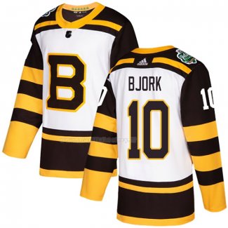 Maglia Hockey Boston Bruins Anders Bjork Autentico 2019 Winter Classic Bianco