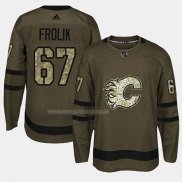Maglia Hockey Calgary Flames Michael Frolik 2018 Salute To Service Verde Militare