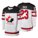 Maglia Hockey Canada Kirby Dach 2018 Iihf World Championship Giocatore Bianco