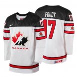 Maglia Hockey Canada Liam Foudy 2018 Iihf World Championship Giocatore Bianco