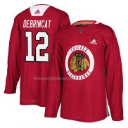 Maglia Hockey Chicago Blackhawks Alex Debrincat New Season Practice Rosso