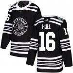 Maglia Hockey Chicago Blackhawks Bobby Hull 16 Autentico 2019 Winter Classic Nero