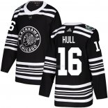 Maglia Hockey Chicago Blackhawks Bobby Hull 16 Autentico 2019 Winter Classic Nero