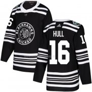 Maglia Hockey Chicago Blackhawks Bobby Hull 16 Autentico 2019 Winter Classic Nero