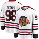 Maglia Hockey Chicago Blackhawks Connor Bedard Away Breakaway Bianco