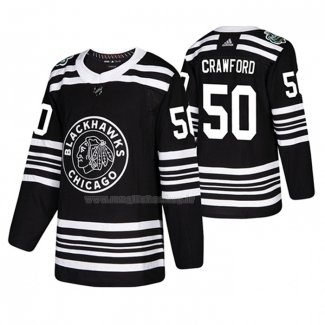 Maglia Hockey Chicago Blackhawks Corey Crawford 2019 Winter Classic Nero