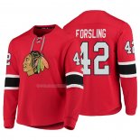 Maglia Hockey Chicago Blackhawks Gustav Forsling Platinum Rosso
