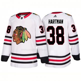 Maglia Hockey Chicago Blackhawks Ryan Hartman Away 2018 Bianco