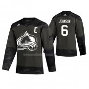 Maglia Hockey Colorado Avalanche Erik Johnson 2019 Veterans Day Camuffamento