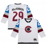 Maglia Hockey Colorado Avalanche Nathan Mackinnon Mitchell & Ness 2016-17 Bianco