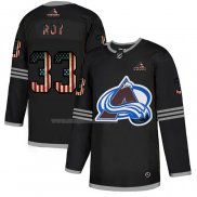 Maglia Hockey Colorado Avalanche Patrick Roy 2020 USA Flag Nero