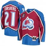 Maglia Hockey Colorado Avalanche Peter Forsberg Mitchell & Ness 1995-96 Blue Line Rosso