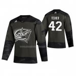 Maglia Hockey Columbus Blue Jackets Alexandre Texier 2019 Veterans Day Camuffamento