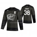 Maglia Hockey Columbus Blue Jackets Boone Jenner 2019 Veterans Day Camuffamento