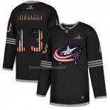 Maglia Hockey Columbus Blue Jackets Cam Atkinson 2020 USA Flag Nero