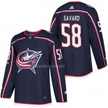 Maglia Hockey Columbus Blue Jackets David Savard Autentico Home 2018 Blu