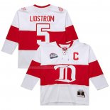 Maglia Hockey Detroit Red Wings Nicklas Lidstrom Mitchell & Ness 2008-09 Bianco