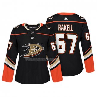 Maglia Hockey Donna Anaheim Ducks Rickard Rakell Autentico Giocatore Nero