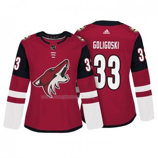 Maglia Hockey Donna Arizona Coyotes Alex Goligoski Autentico Giocatore Rosso