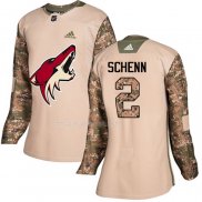 Maglia Hockey Donna Arizona Coyotes Luke Schenn Autentico 2017 Veterans Day Camuffamento