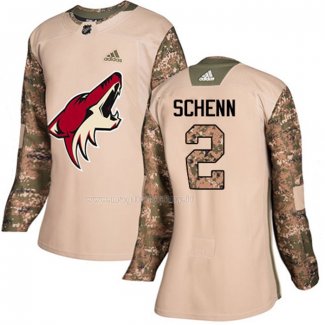 Maglia Hockey Donna Arizona Coyotes Luke Schenn Autentico 2017 Veterans Day Camuffamento