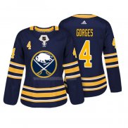 Maglia Hockey Donna Buffalo Sabres Josh Gorges Autentico Giocatore Blu