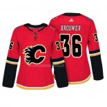 Maglia Hockey Donna Calgary Flames Troy Brouwer Autentico Giocatore Rosso