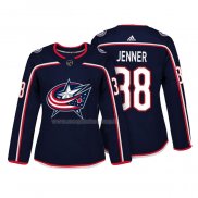 Maglia Hockey Donna Columbus Blue Jackets Boone Jenner Autentico Giocatore Blu