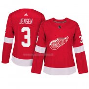 Maglia Hockey Donna Detroit Red Wings Nick Jensen Autentico Giocatore Rosso