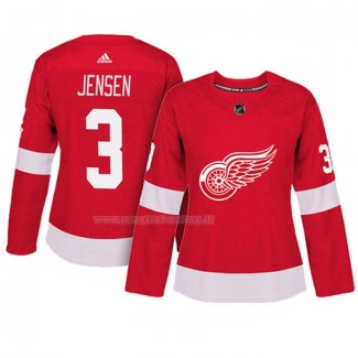 Maglia Hockey Donna Detroit Red Wings Nick Jensen Autentico Giocatore Rosso
