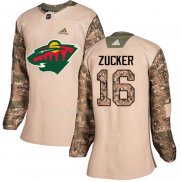 Maglia Hockey Donna Minnesota Wild Jason Zucker Autentico 2017 Veterans Day Camuffamento