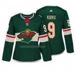 Maglia Hockey Donna Minnesota Wild Mikko Koivu Autentico Giocatore Verde