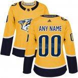 Maglia Hockey Donna Nashville Predators Personalizzate Home Giallo