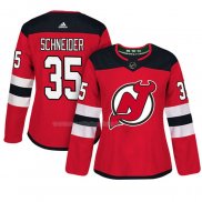 Maglia Hockey Donna New Jersey Devils Cory Schneider Autentico Giocatore Rosso