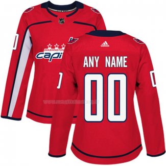 Maglia Hockey Donna Washington Capitals Personalizzate Home Rosso