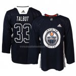 Maglia Hockey Edmonton Oilers Cam Talbot New Season Practice Blu