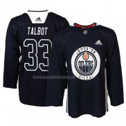 Maglia Hockey Edmonton Oilers Cam Talbot New Season Practice Blu