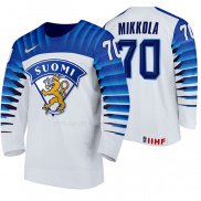 Maglia Hockey Finlandia Niko Mikkola Home 2020 Iihf World Championship Bianco