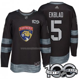 Maglia Hockey Florida Panthers Aaron Ekblad 1917-2017 100th Anniversario Nero