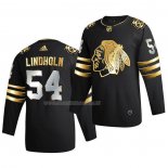Maglia Hockey Golden Edition Chicago Blackhawks Anton Lindholm Limited Autentico 2020-21 Nero