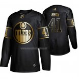 Maglia Hockey Golden Edition Edmonton Oilers Mike Smith Autentico Nero