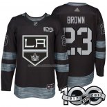 Maglia Hockey Los Angeles Kings Dustin Brown 1917-2017 100th Anniversario Nero