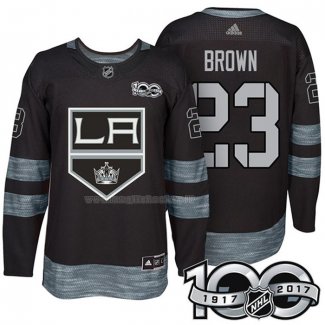 Maglia Hockey Los Angeles Kings Dustin Brown 1917-2017 100th Anniversario Nero