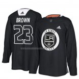 Maglia Hockey Los Angeles Kings Dustin Brown New Season Practice Nero